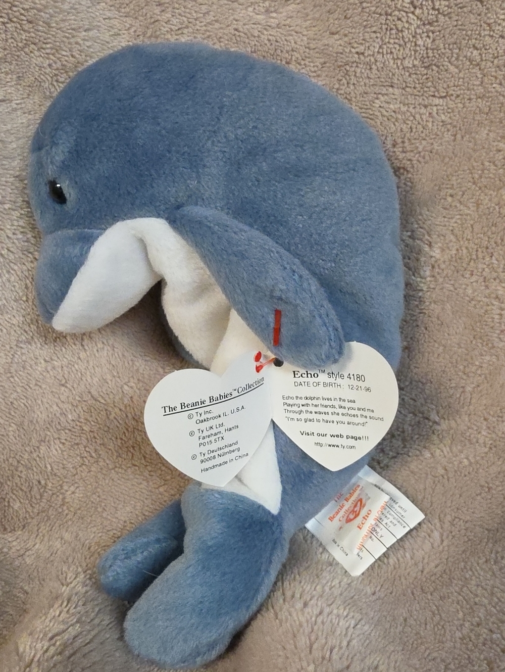 Ty Blue Echo Dolphin Plush